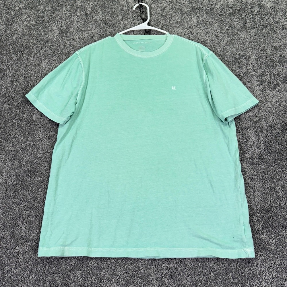 American Eagle Outfitters Shirt Mens Large Blue AE Logo Crewneck Tee Solid